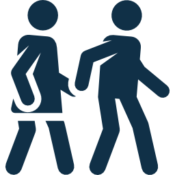 Man and woman walking icon