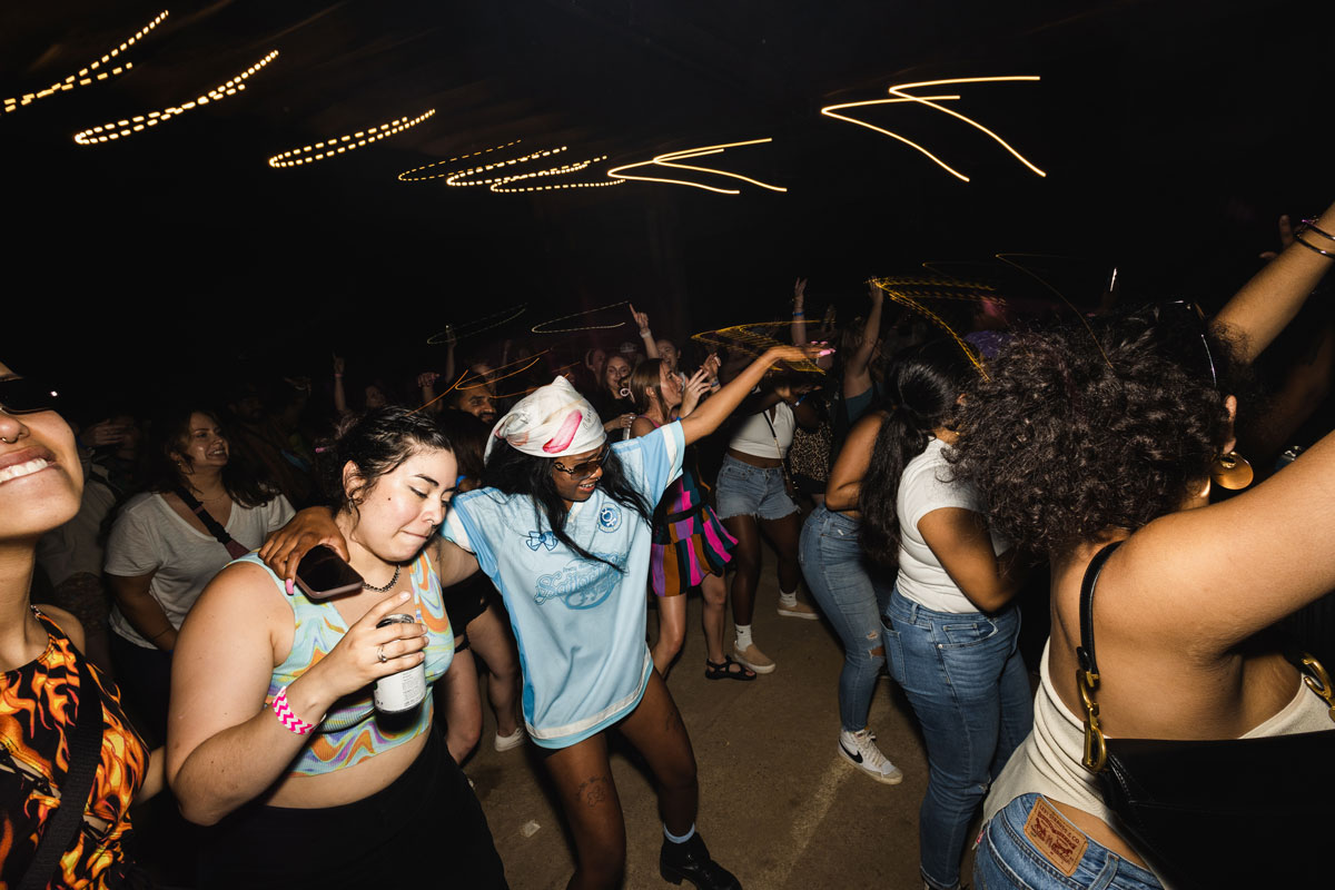 people dancing at Her Set Her Sound festival