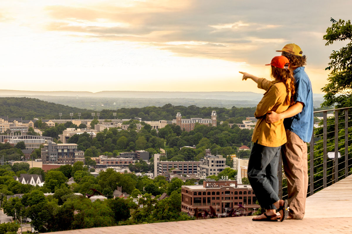 Couple at Mount Sequoyah Overlook
