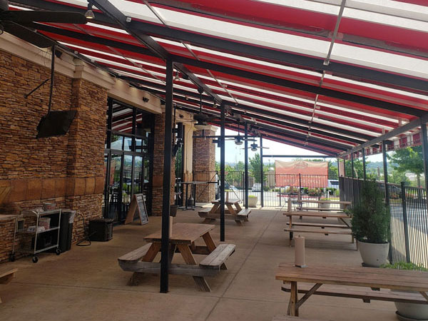 Smittys Garage heated patio