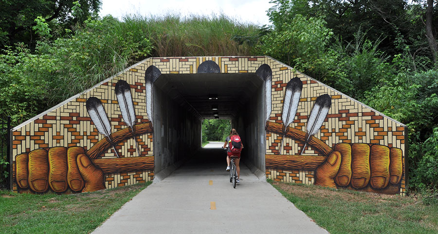 Holding On Letting Go trail mural