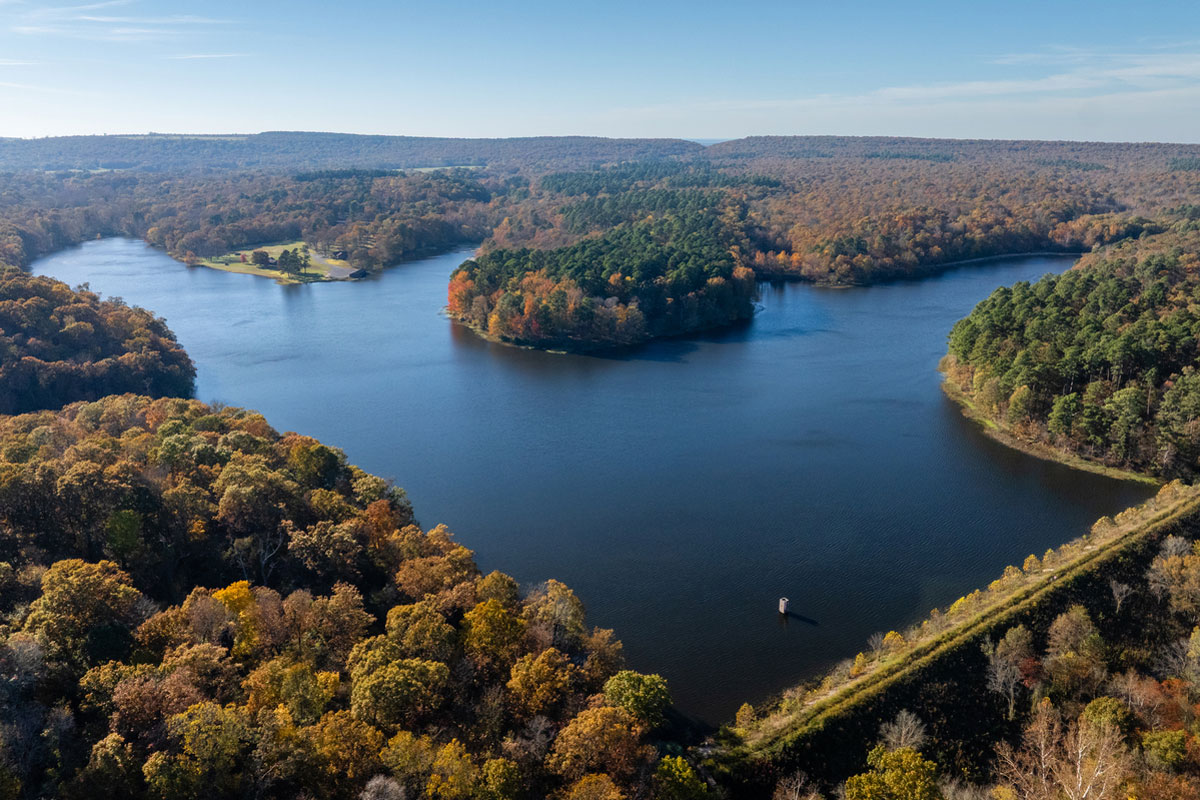 Lake Wedington in the fall