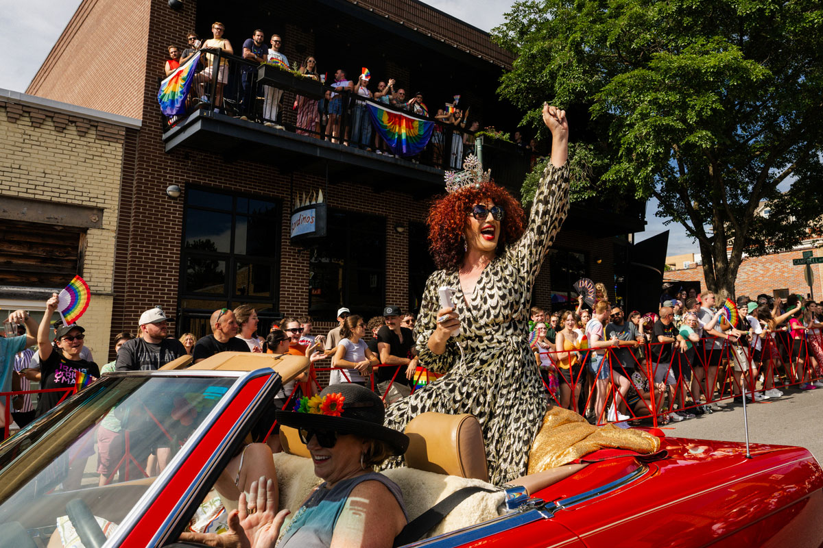 Convertible in Northwest Arkansas Pride Parade