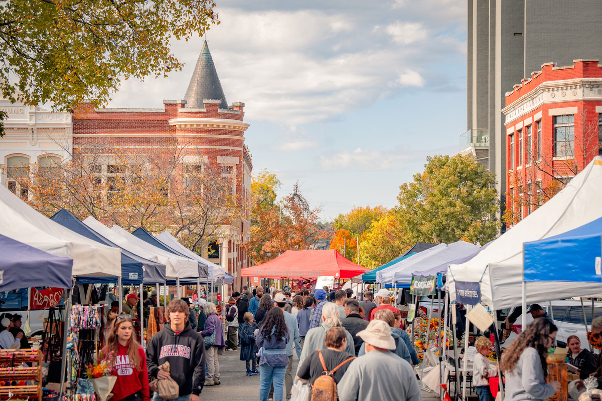 Crowd at Fayetteville Farmers Market