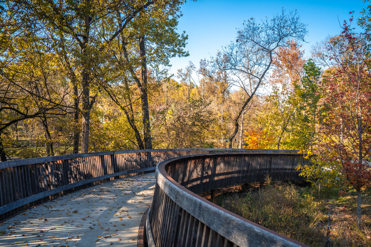 Trail at The Ramble Fayetteville Arkansas in Fall