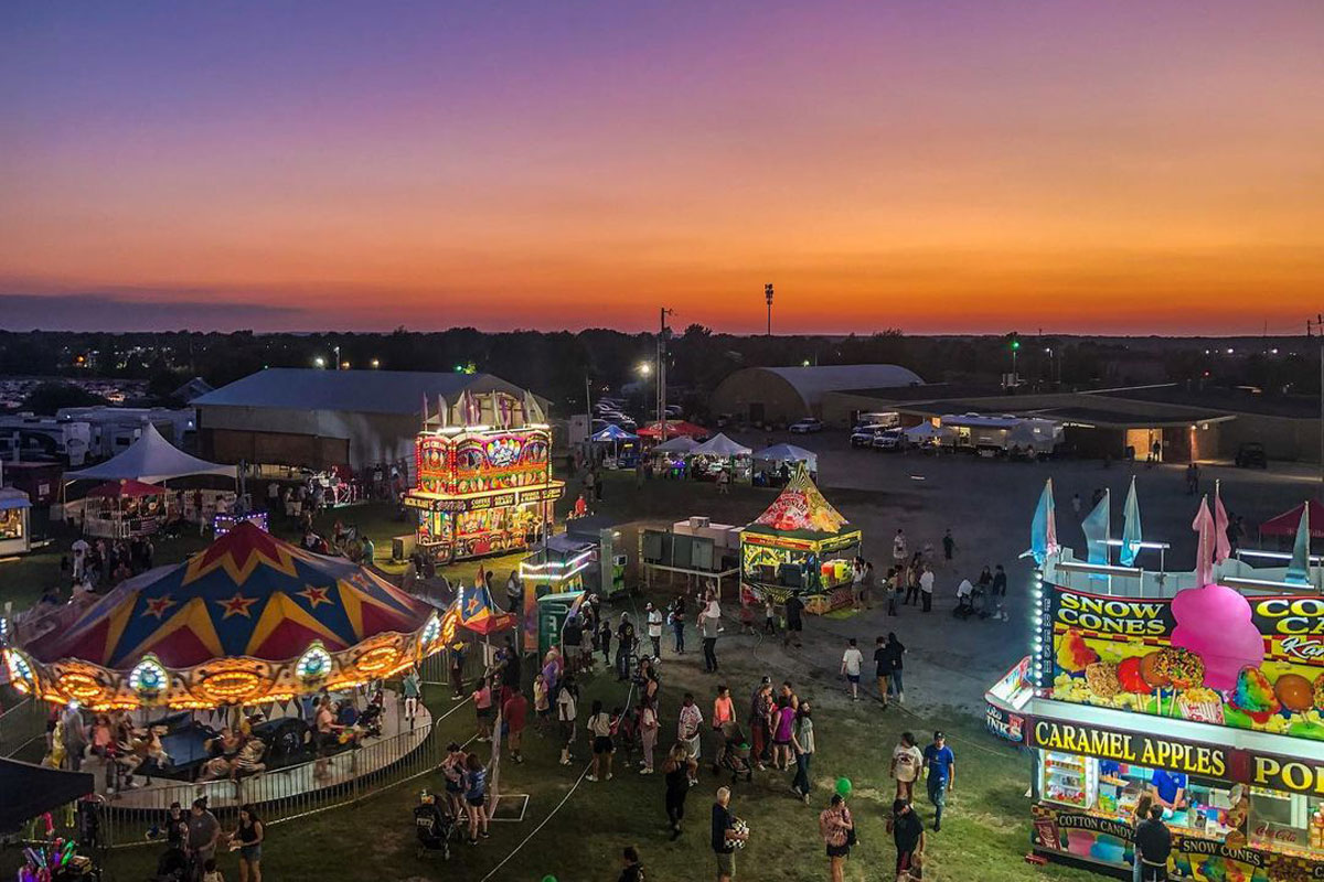 Washington County Fair at sunset