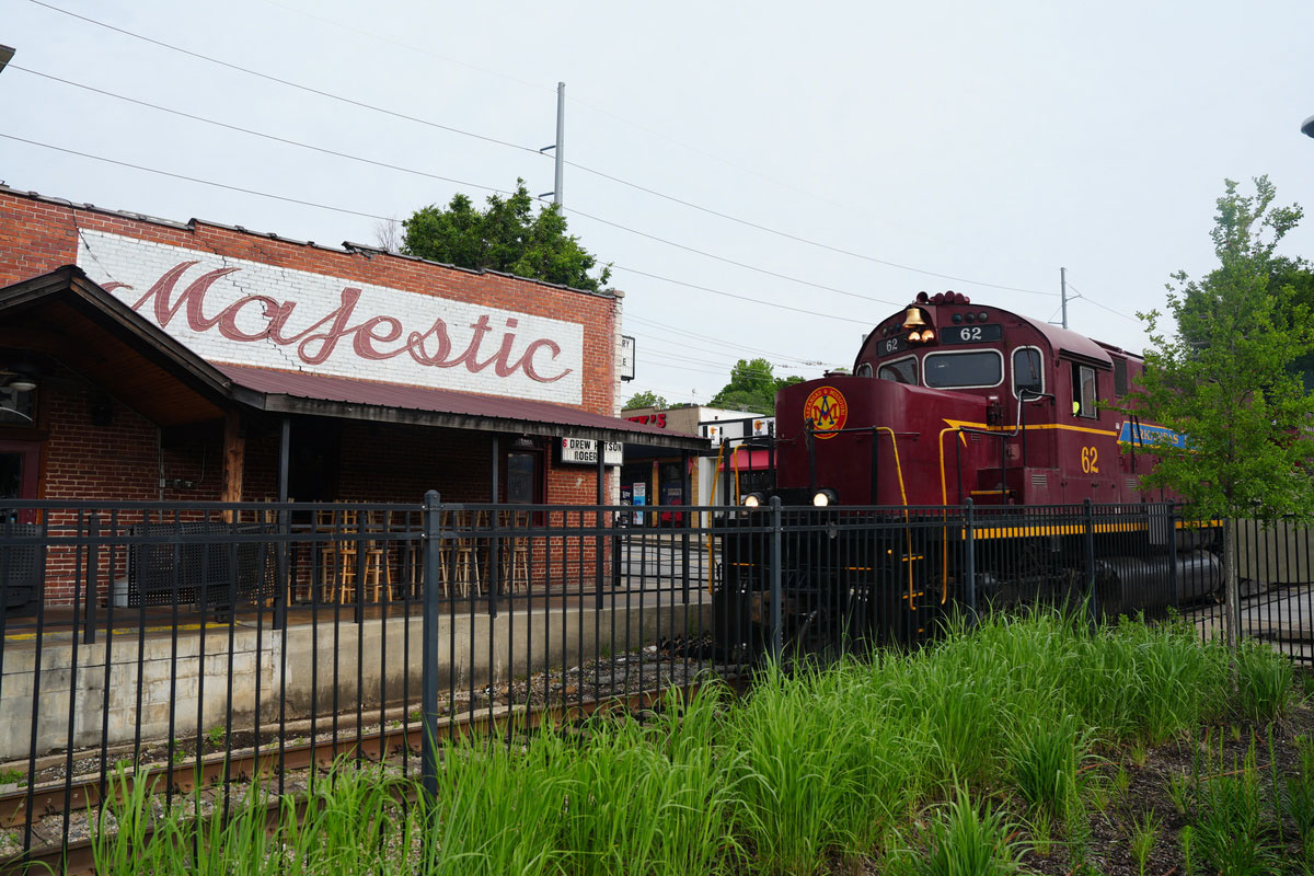 Train Outside of Georges Majestic Lounge
