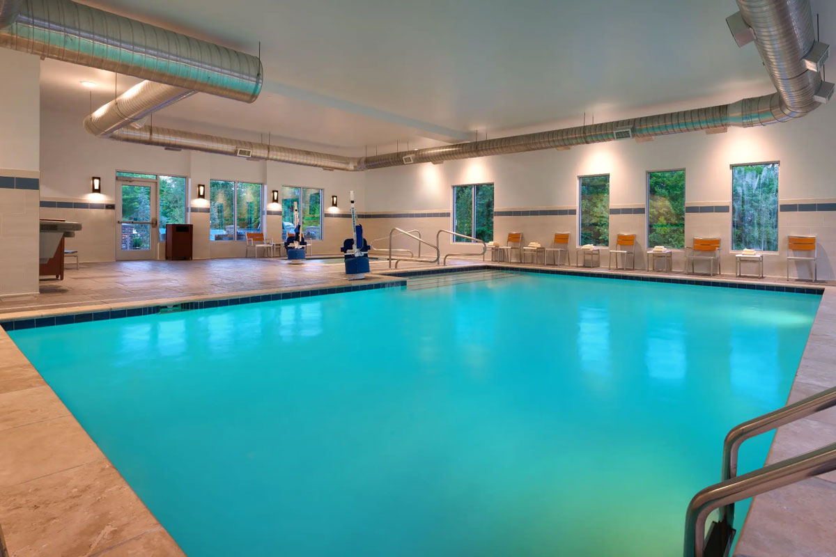 Indoor Pool at The Hyatt Hotel in Fayetteville Arkansas